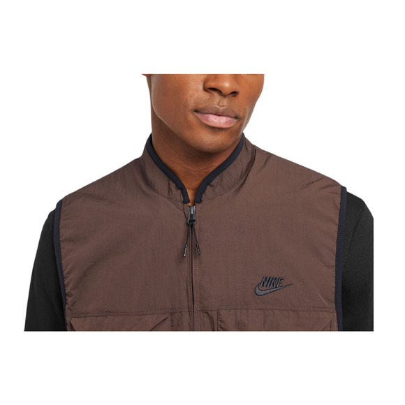 Nike Vest Mens Medium Brown Baroque Tech Woven Utility Lightweight Nylon UPF New - Picture 7 of 12